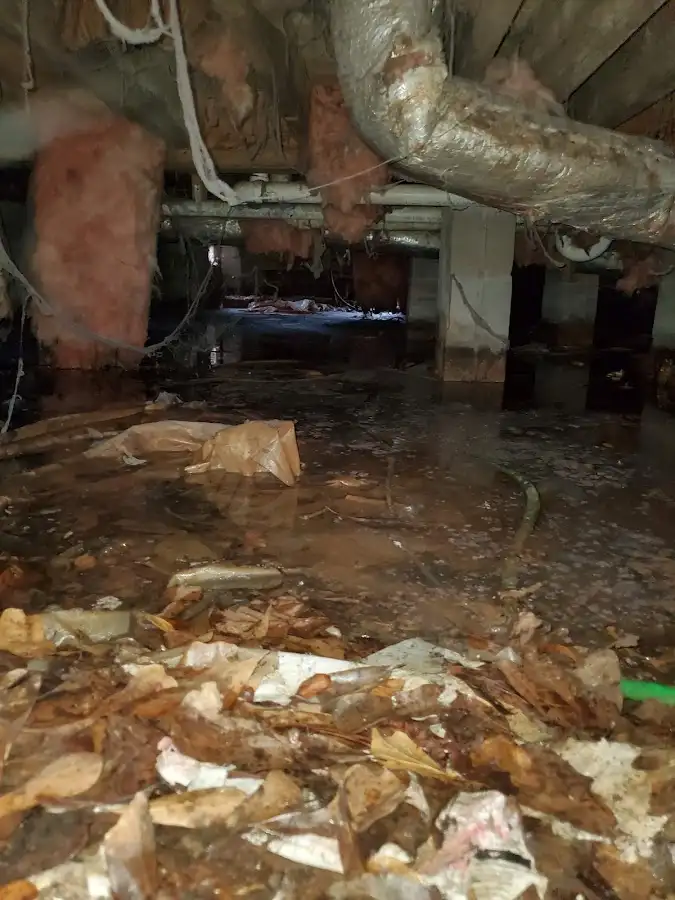 Crawl space flood assessment for Commercial Water Damage Restoration in Willow Park